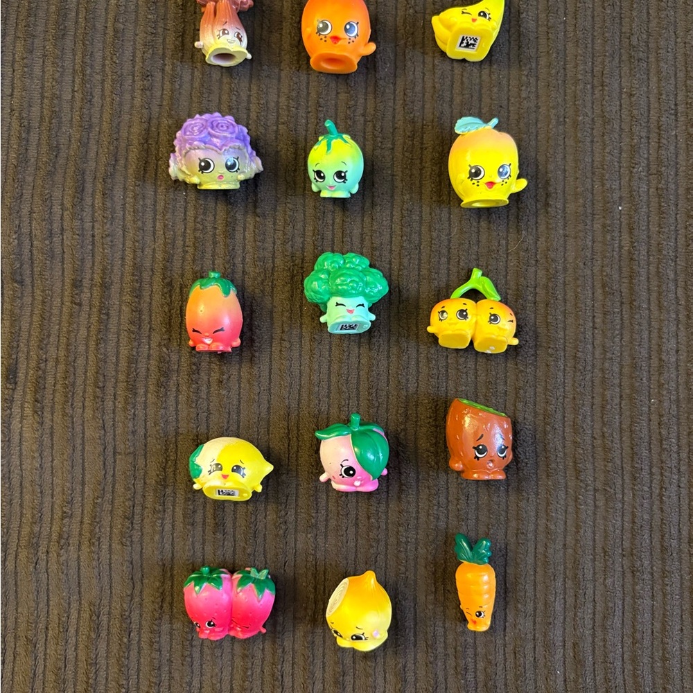 Colorful Fruit and Vegetable Shopkins